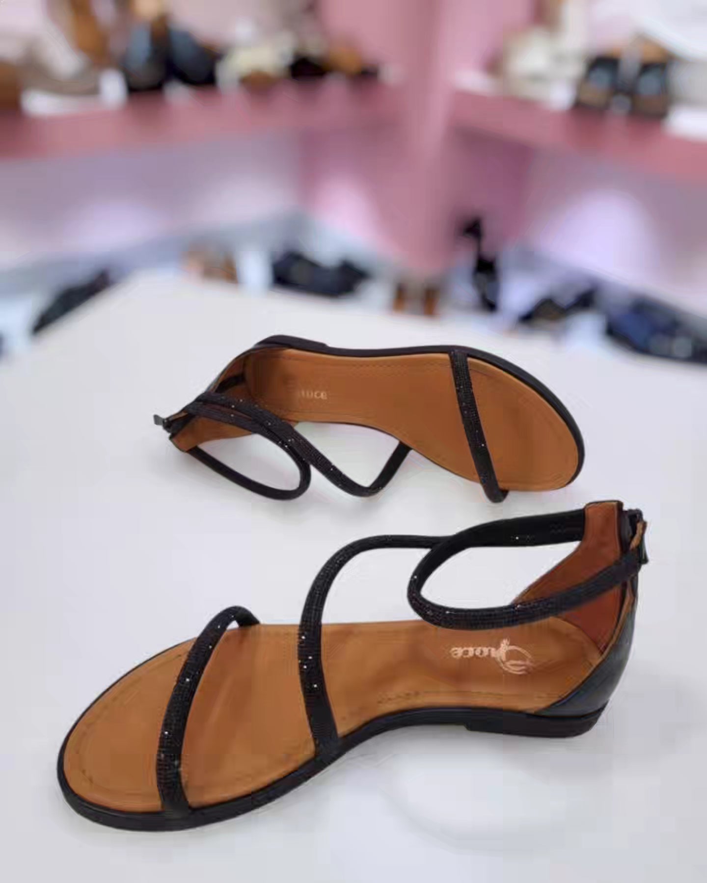 Sandalo BLACK STRASS
