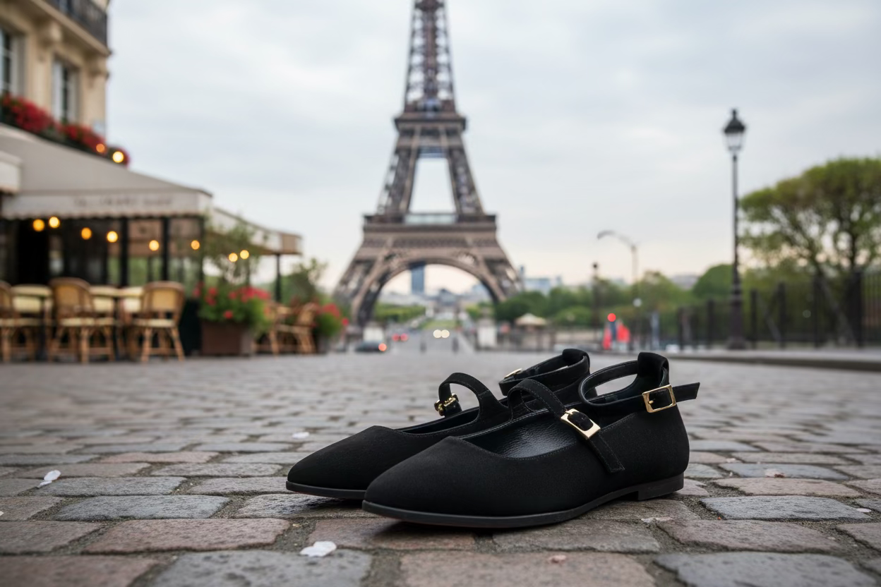BALLERINE SHADDY CAMOSCIO BLACK