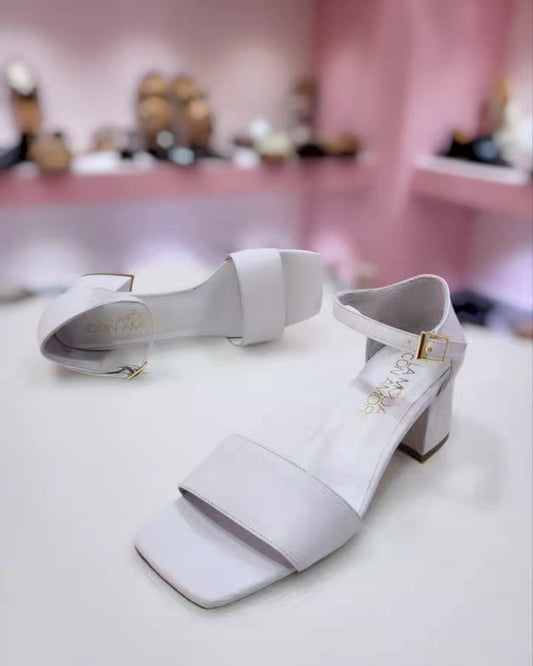 Sandalo tacco white