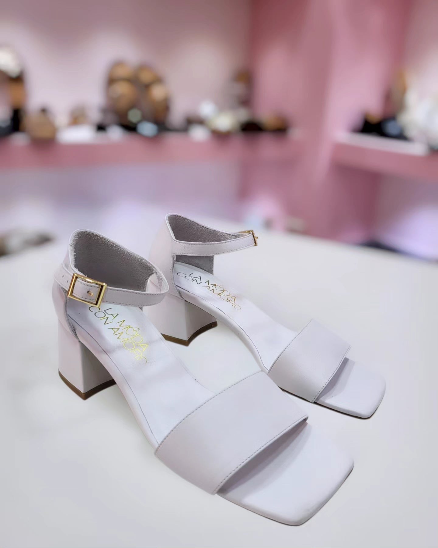Sandalo tacco white