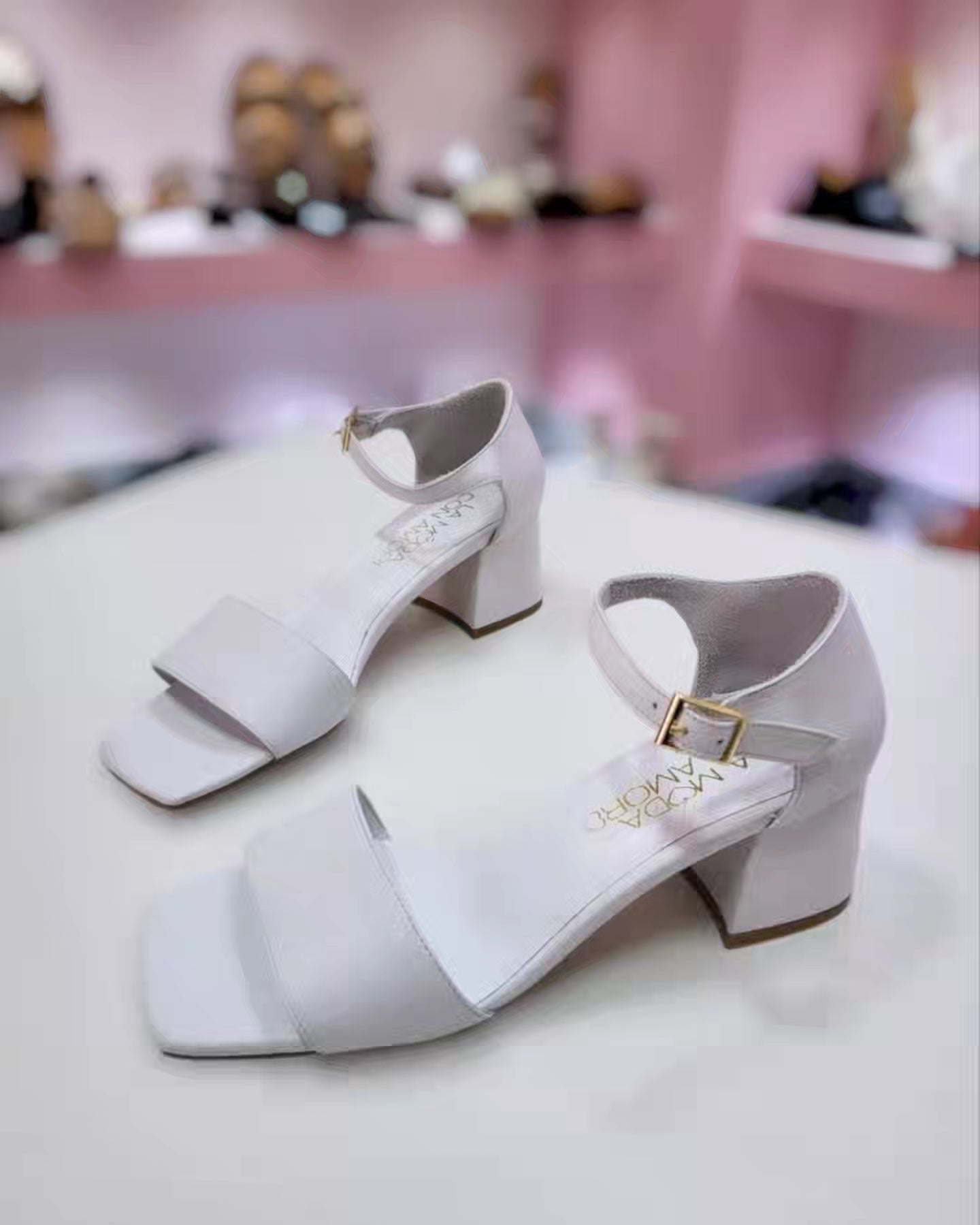 Sandalo tacco white