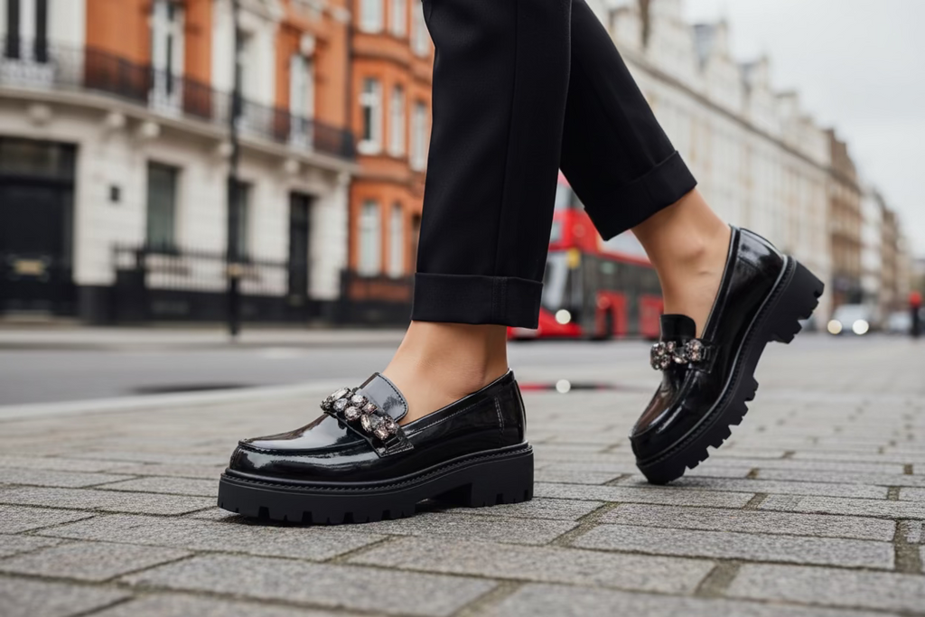 MOCASSINO SHADDY BLACK STRASS