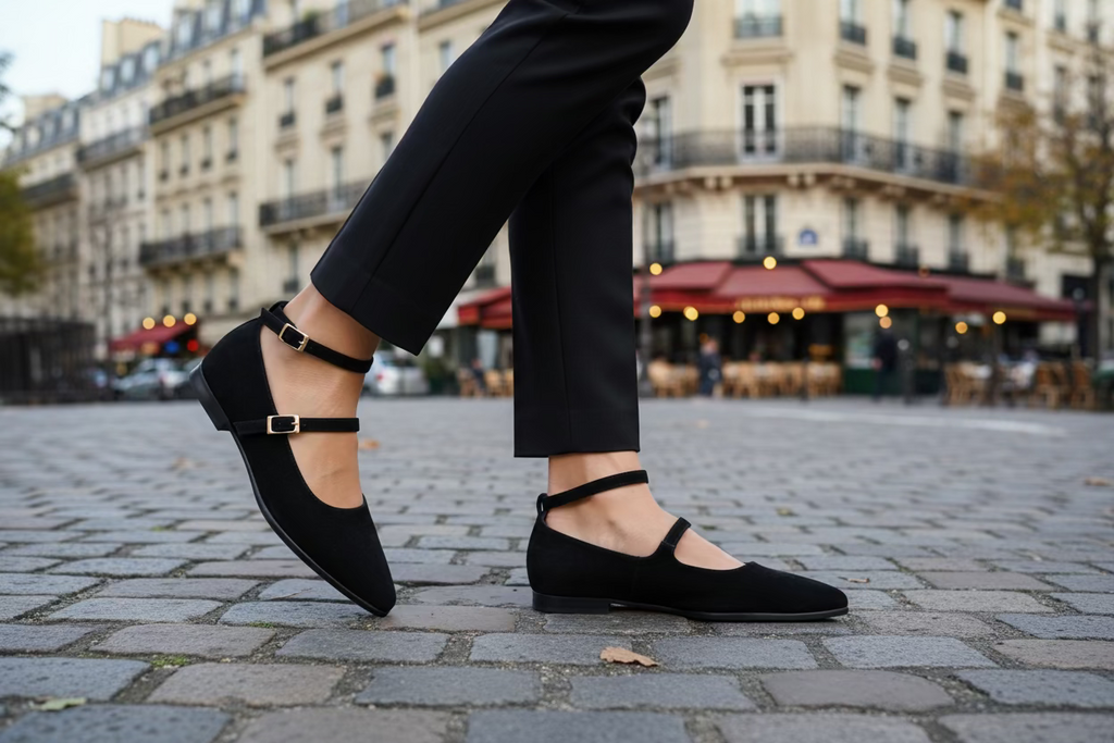 BALLERINE SHADDY CAMOSCIO BLACK