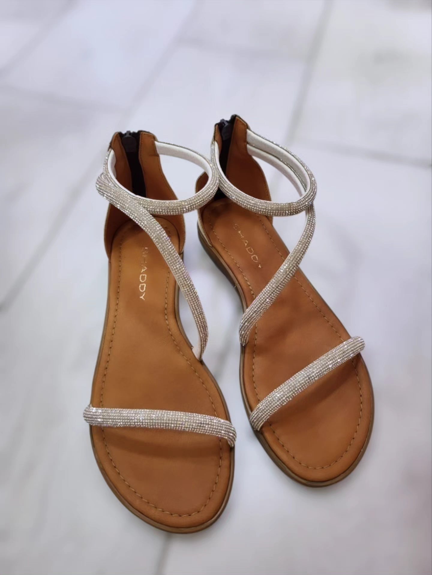 Sandalo BEIGE/SILVER STRASS