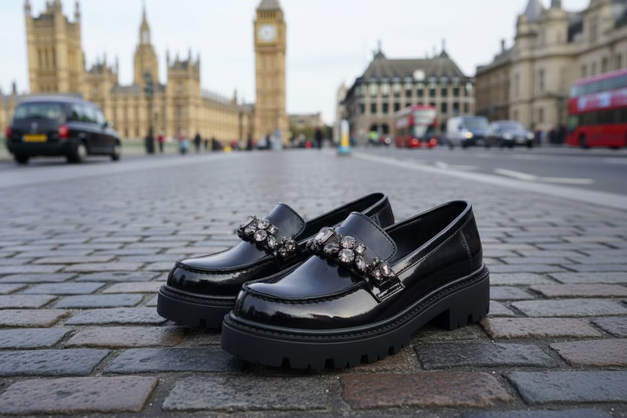 MOCASSINO SHADDY BLACK STRASS